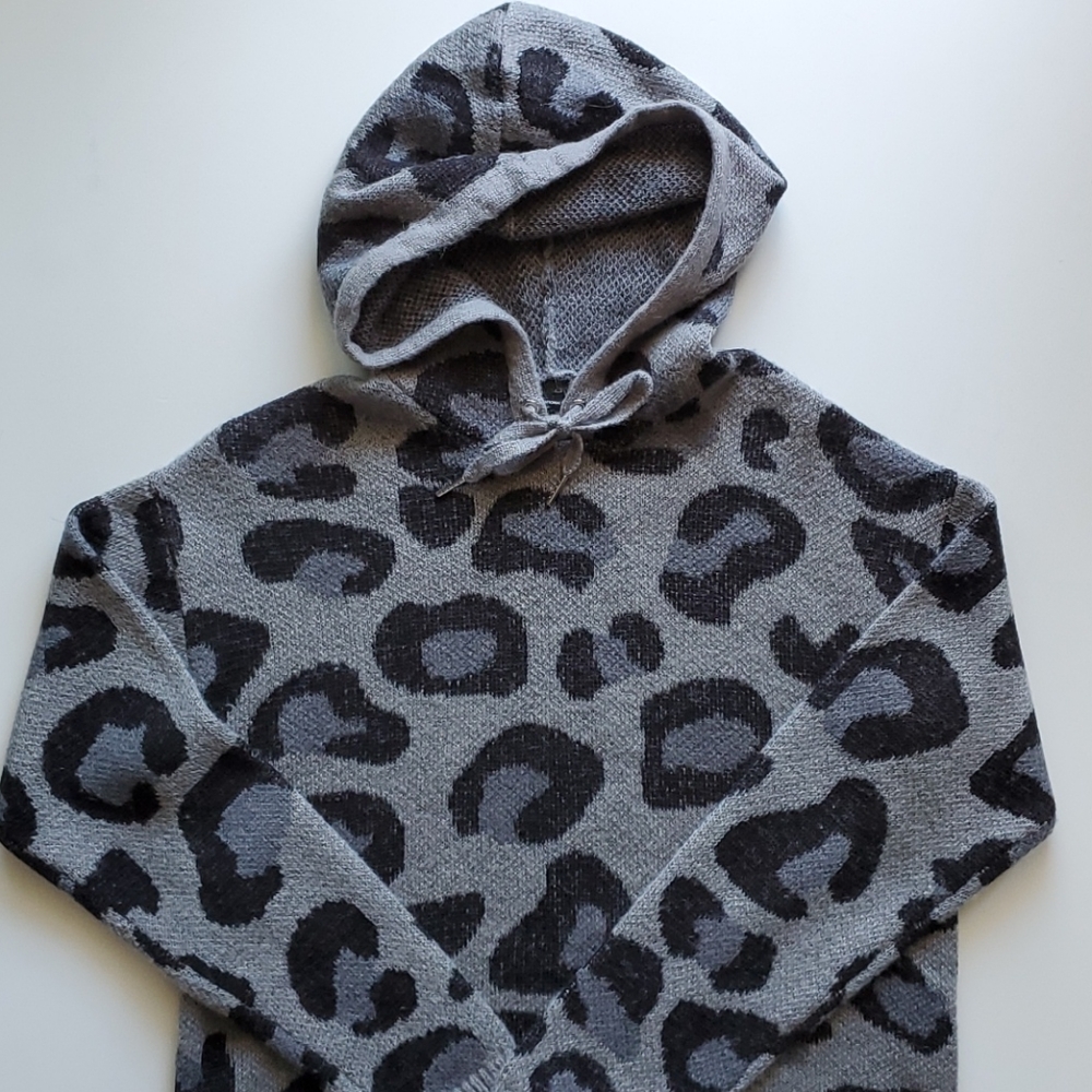 Mega Leopard Print Sweater Hoodie